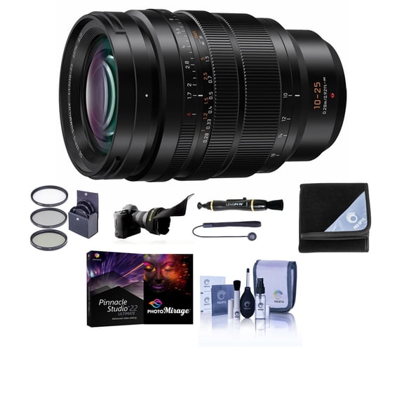 Panasonic Lumix G Leica DG Vario-Summilux 10-25mm f/1.7 Lens, MFT w/PC Acc Kit