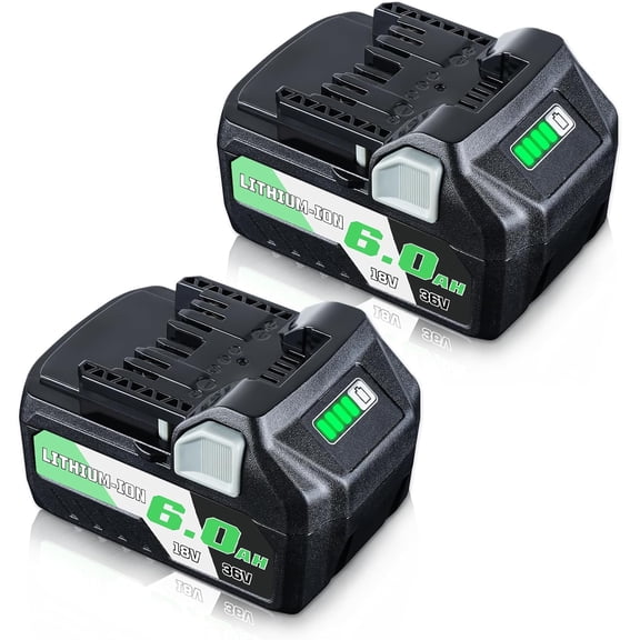 LUMSING 2-Pack BSL36B18 6.0Ah Lithium-Ion Replacement for Metabo 18V/36V Batteries Compatible with Metabo BSL36B18 BSL36A18 371751M 372121M Slide-Style MAX Cordless Battery