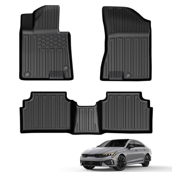 LUMWAY 3-Piece TPE Floor Mats for 2021-2026 Kia K5 & 2020-2026 Sonata FWD, Black