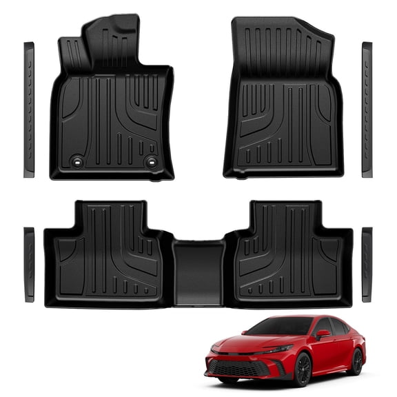 LUMWAY 7-Piece TPE Floor Mats for 2025-2026 Toyota Camry Gas/Hybrid, Black