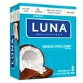 thumbnail image 1 of LUNA BAR - Gluten VTF5&nbsp;Free Snack Bars - Chocolate Dipped Coconut Flavor -8g of protein - Non-GMO - Plant-Based Wholesome Snacking - On the Go Snacks (1.69 Ounce Snack Bars, 6 Count), 1 of 3