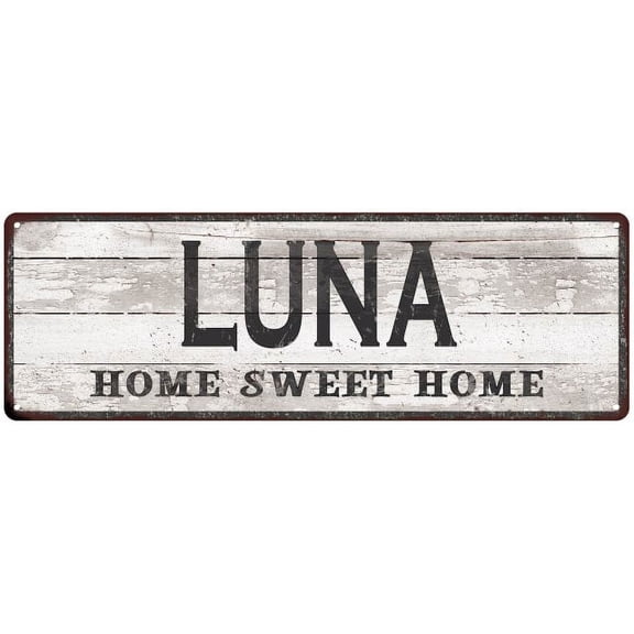 LUNA Home Sweet Home Country Look 6x18 Metal Sign 106180045069