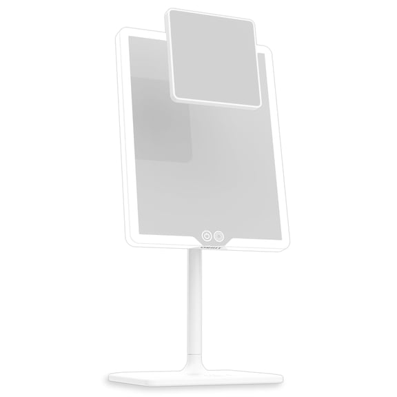LUNA London ORBIT LED Vanity Mirror with Lights, 7X/1X Magnification, Dimmable & USB-C Rechargeable Tabletop Mirror (Alpine White)