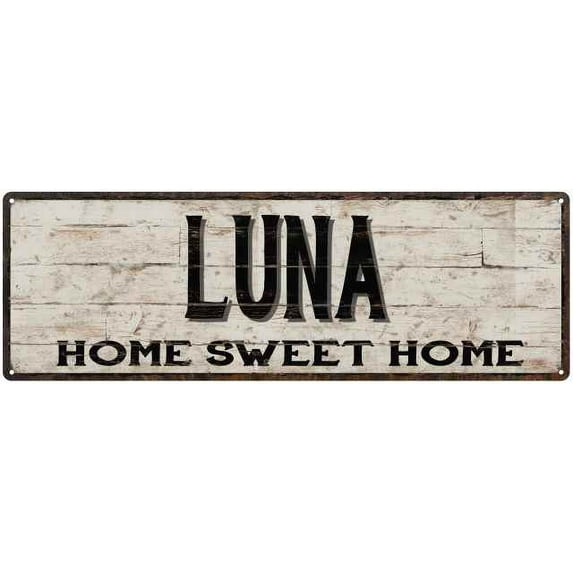 LUNA Rustic Home Sweet Home Sign Gift 8x24 Metal Decor 108240084378