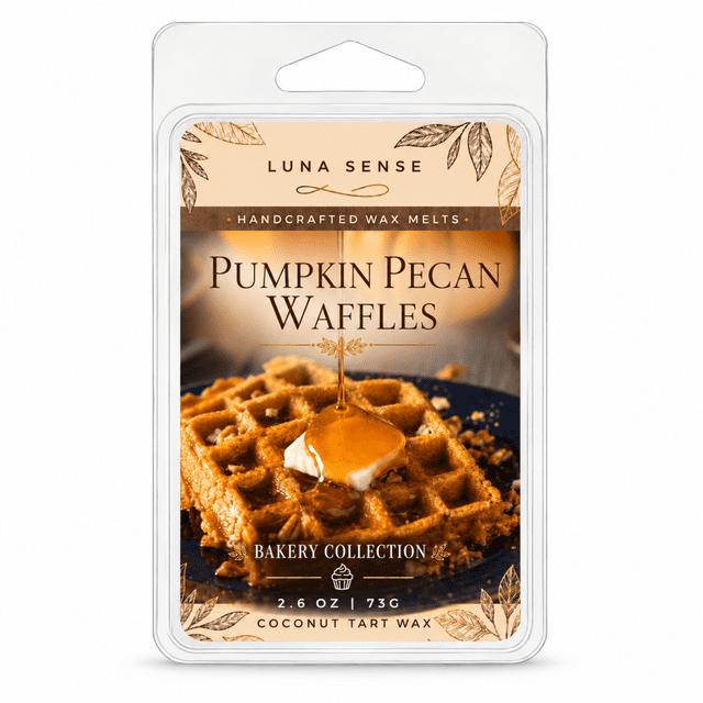LUNA SENSE Pumpkin Pecan Waffles Scented Wax Melts, Spiced Bakery Scent ...