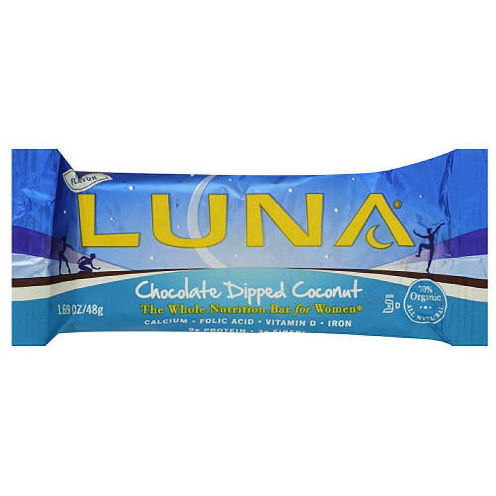 LUNA for Women Chocolate Dipped Coconut Whole Nutrition Bars, 1.69 Oz., 15 Pk (Pack of 15) - image 1 of 1