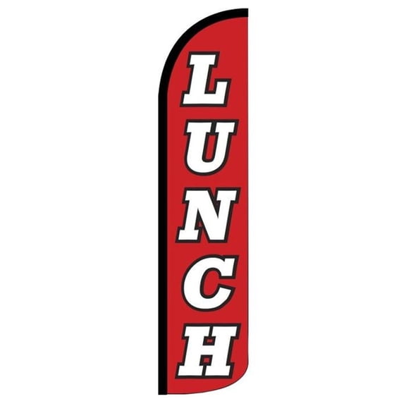 LUNCH Windless Flag (Hardware Not Included) |Advertisement /Business Flags | Feather Flag |