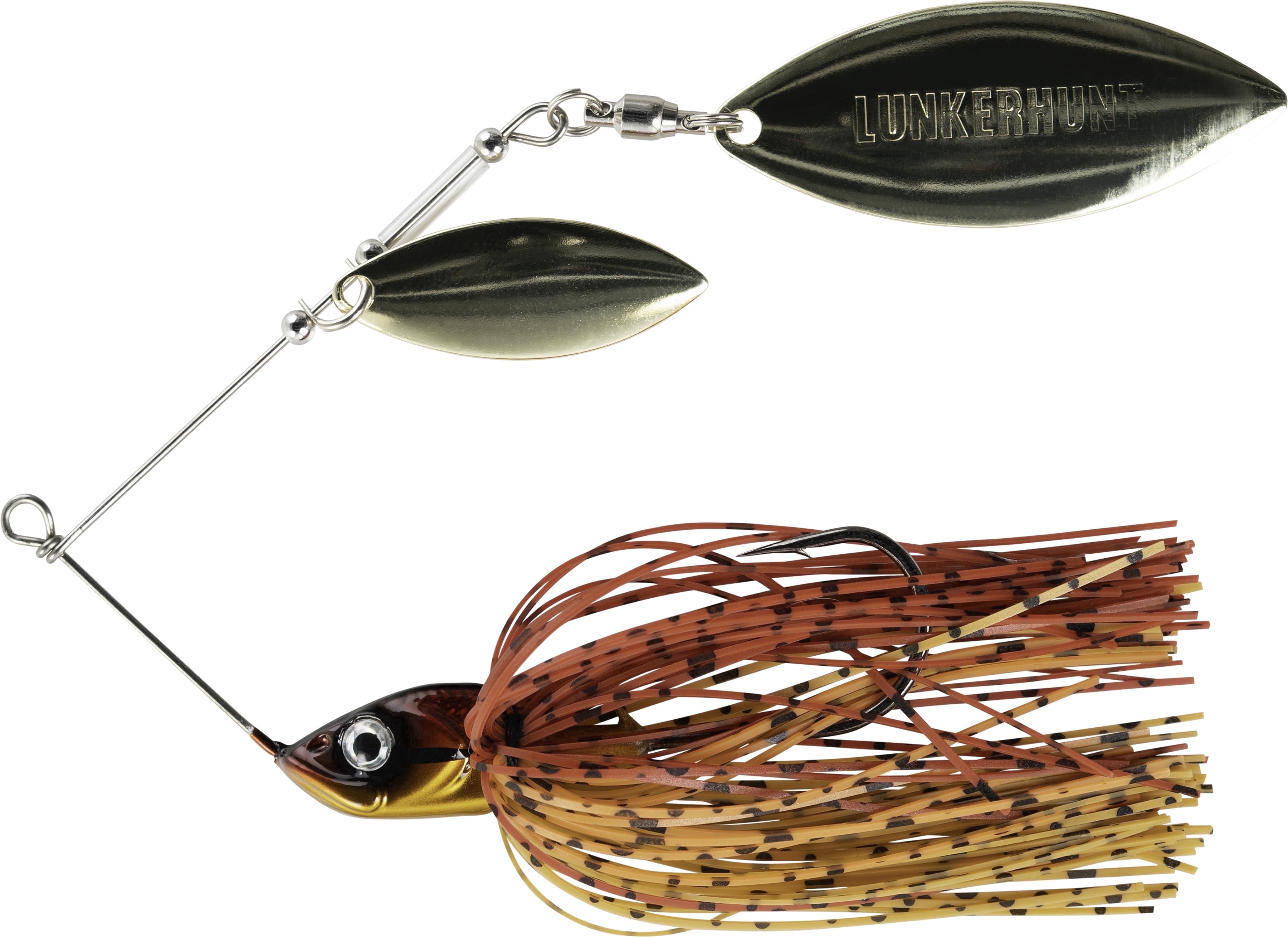 Lunkerhunt Impact Ignite Willow Leaf Spinnerbait Fishing Lure, 1/2 oz, Craw