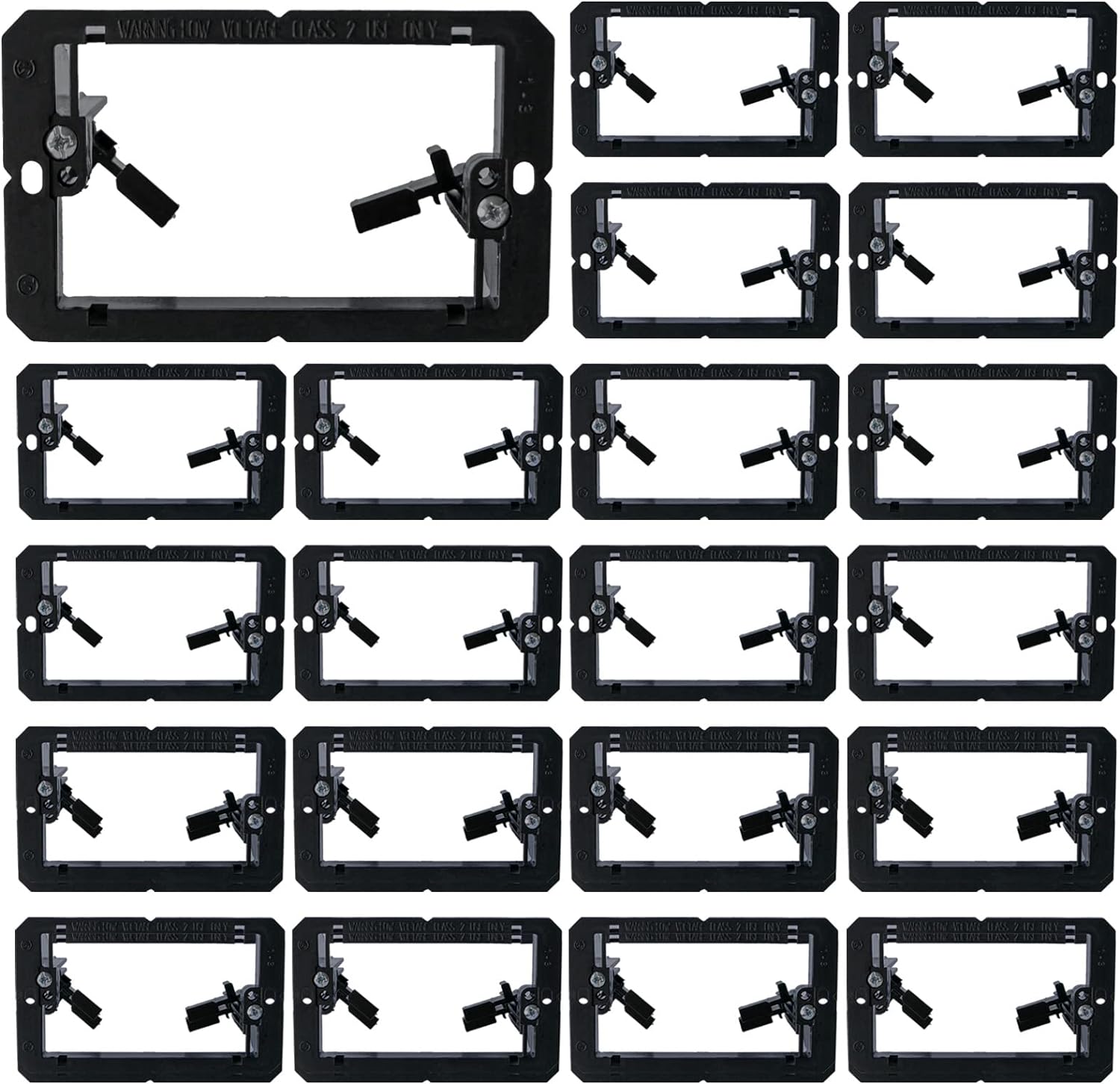 LUNKUIVY 24 Pack Low Voltage Mounting Bracket (1 Gang, Black