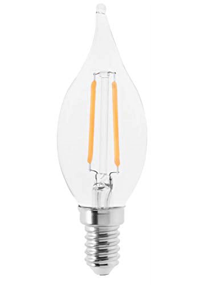 LUNNOM LED bulb E12 210 lumen, dimmable/chandelier brown clear glass - IKEA