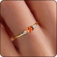 thumbnail image 1 of LUNVKY 18K Gold Plated Rings for Women Stackable Non Tarnish Knuckle CZ July Birthstone Ring with Red Ruby Wedding Birthday Easter Basket Stuffers Jewelry Gifts Teen Adults Girlfriend Wife Age, 1 of 7