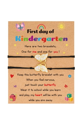 First Day of School Back to School Jewelry Gifts for Girls Kids Matching Butterfly Mommy and Me Bracelet Set Decorations Supplies Stuff Ideas 4-13 Year Old Daughter Granddaughter Teen Age