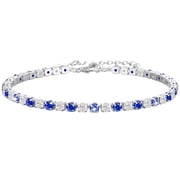 APSVO Christmas Jewelry Gifts for Women Girls Teen Tween Daughter Girlfriend Wife Mom Adults Stocking Stuffers for Kids 925 Silver Plated December Birthstone Tennis Bracelets Birthday Ideas