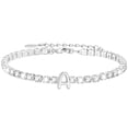 thumbnail image 1 of LUNVKY S925 Sterling Silver Plated Tennis Initial Bracelets for Women Girls CZ Letter A Bracelet Birthday Mothers Day Graduation Jewelry Gifts Teen Mom Her Kids Adult Wife Daughter Sister Age Ideas, 1 of 6