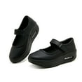 thumbnail image 1 of LUOBANIU Women Mary Jane Shoes Buckle Air-Cushion Casual Round Toe Uniform Dress Platform Shoes Comfort Walking Shoes Black36, 1 of 6