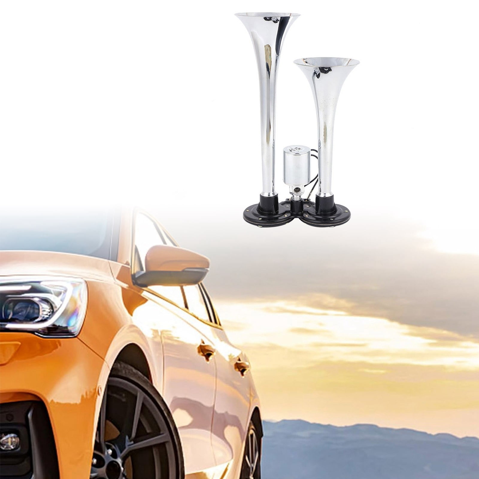 LUODU 12V Car Air Horn Air Horn Kit Truck Car Horn Air Horn With