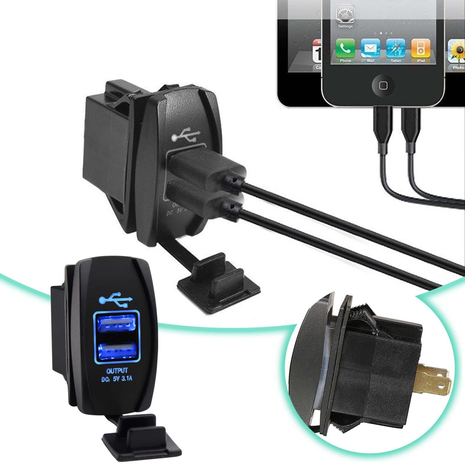 LUODU 12v Power Adapter Plug 2 Amp Charger Car Car Charging Port with