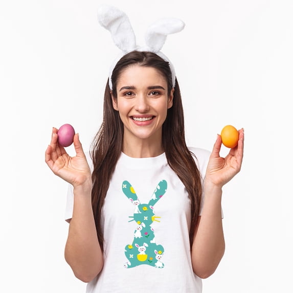 LUODU 1pc Easter Graphic Bundle Heat Transfer Happy Transfer Bundle HTV Day Shirt Heat Transfer Graphic Easter Bundle