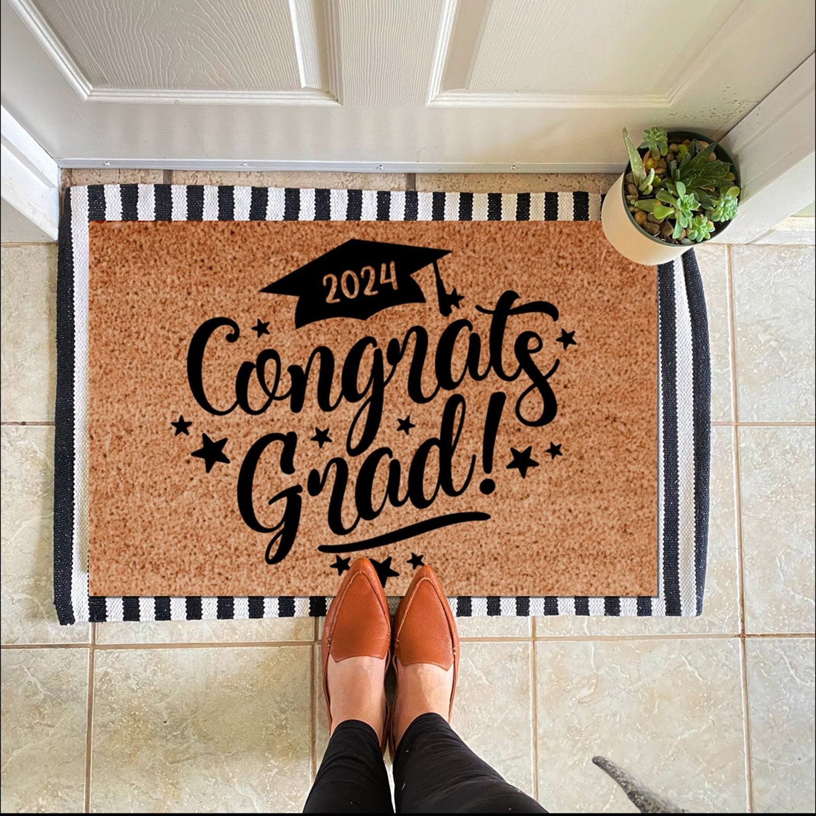 Luodu 2024 New Graduation Season Printed Welcome Rug Graduation Season 