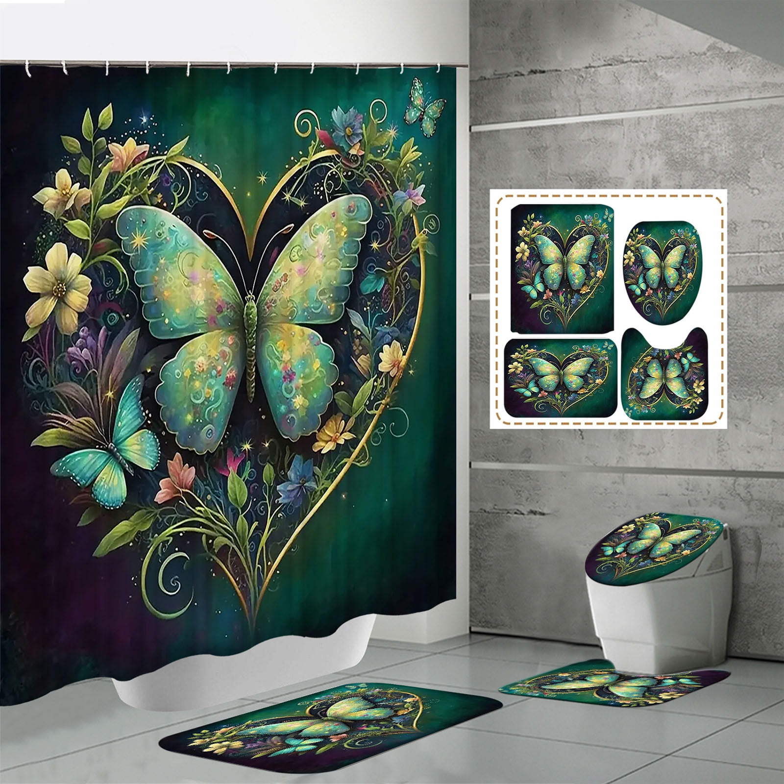 LUODU Bathroom Shelves Wall Mounted Bathroom Storage Kids Bathroom Set ...