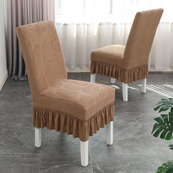 LUODU Chair Cover Hotel Restaurant Jacquard Skirt Elastic Chair Cover Simple Four Seasons Universal Home Dining Chair Cover