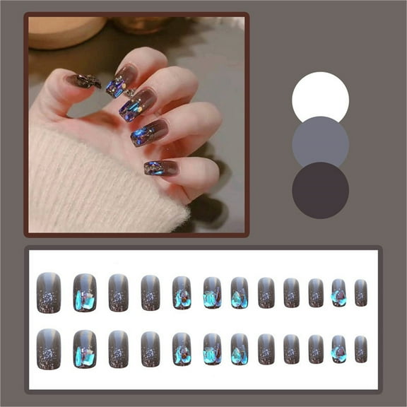 LUODU Clear Coffin on Nails Medium Length Impress Mini Nails C Curve Full Cover Nail Tips Short Nails on Long Acrylic Nails Nails Short False Nails Clear Coffin Nails Long Practice