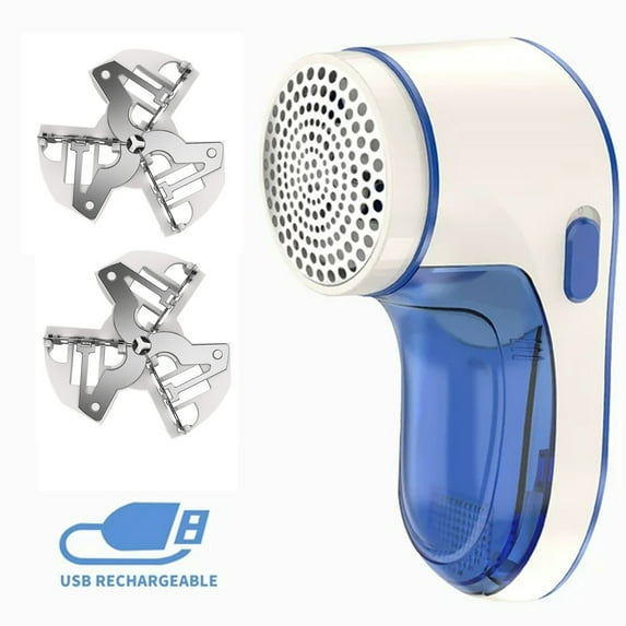 LUODU Cordless Electric Lint Remover W 2 Spare USB Rechargeable Fabric Clothes Shaver Clothing Sweater Shaver Defuzzer Trimmer Efficient Lint Fuzz Fluff Bobble Remov