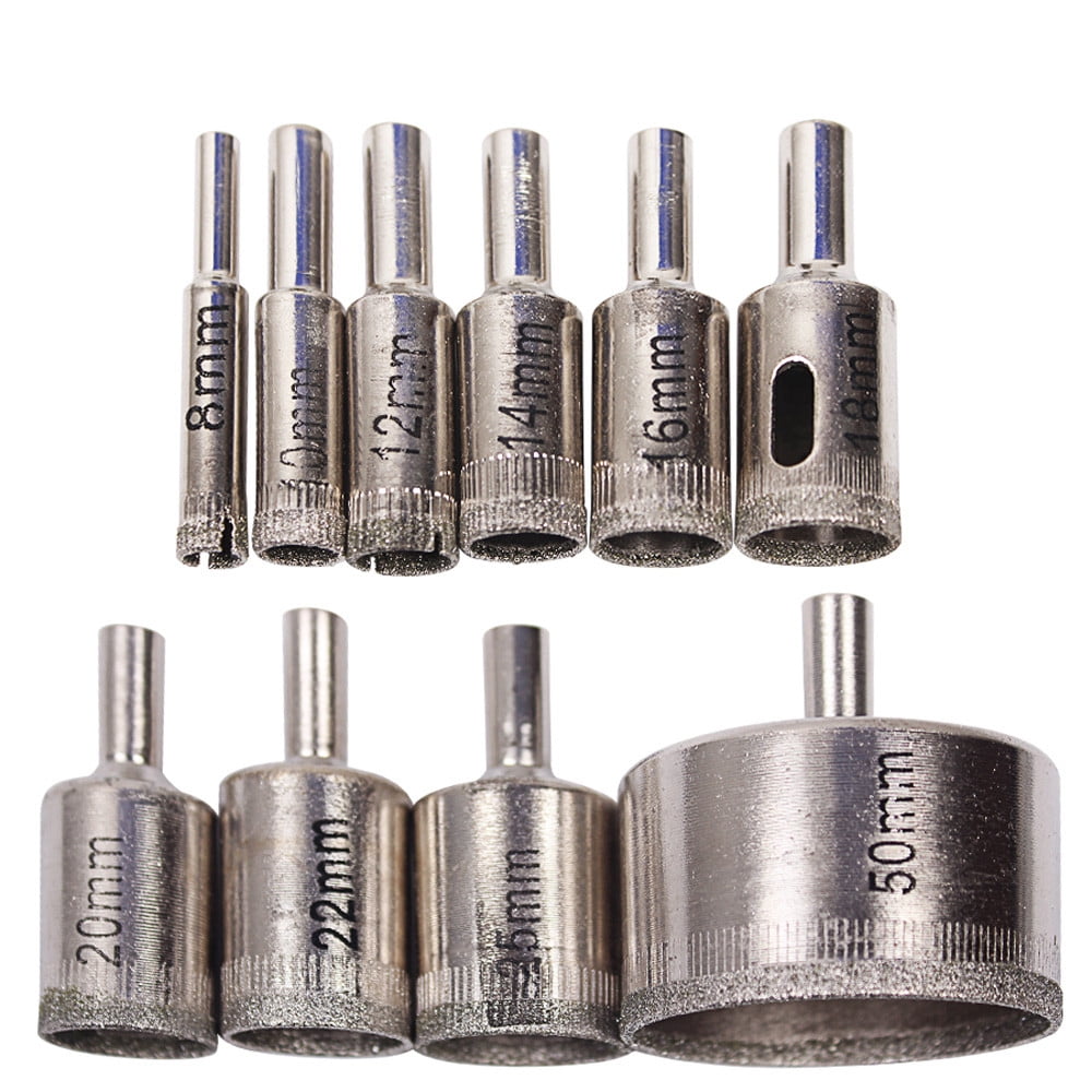 LUODU Diamond Nail Bits Hole Saw for Drill 7/8 Hole Saw Glass Bits Mini