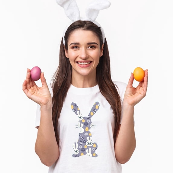 LUODU Easter Graphic Bundle Heat Transfer Happy Transfer Bundle HTV Day Shirt Heat Transfer Graphic Easter Bundle 1pc