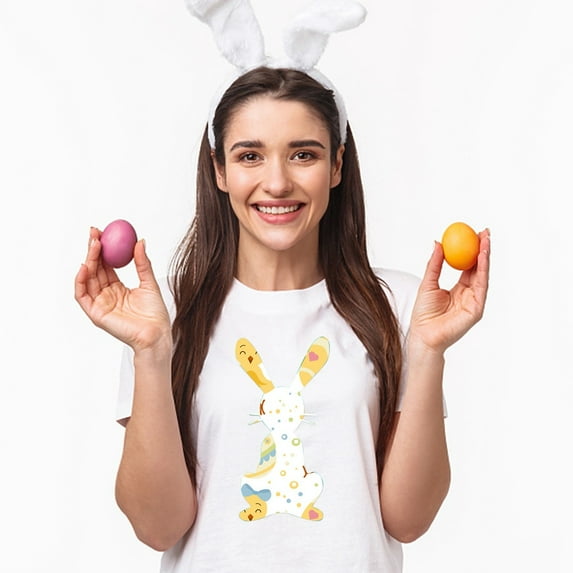 LUODU Easter Graphic Bundle Heat Transfer Happy Transfer Bundle HTV Day Shirt Heat Transfer Graphic Easter Bundle 1pc