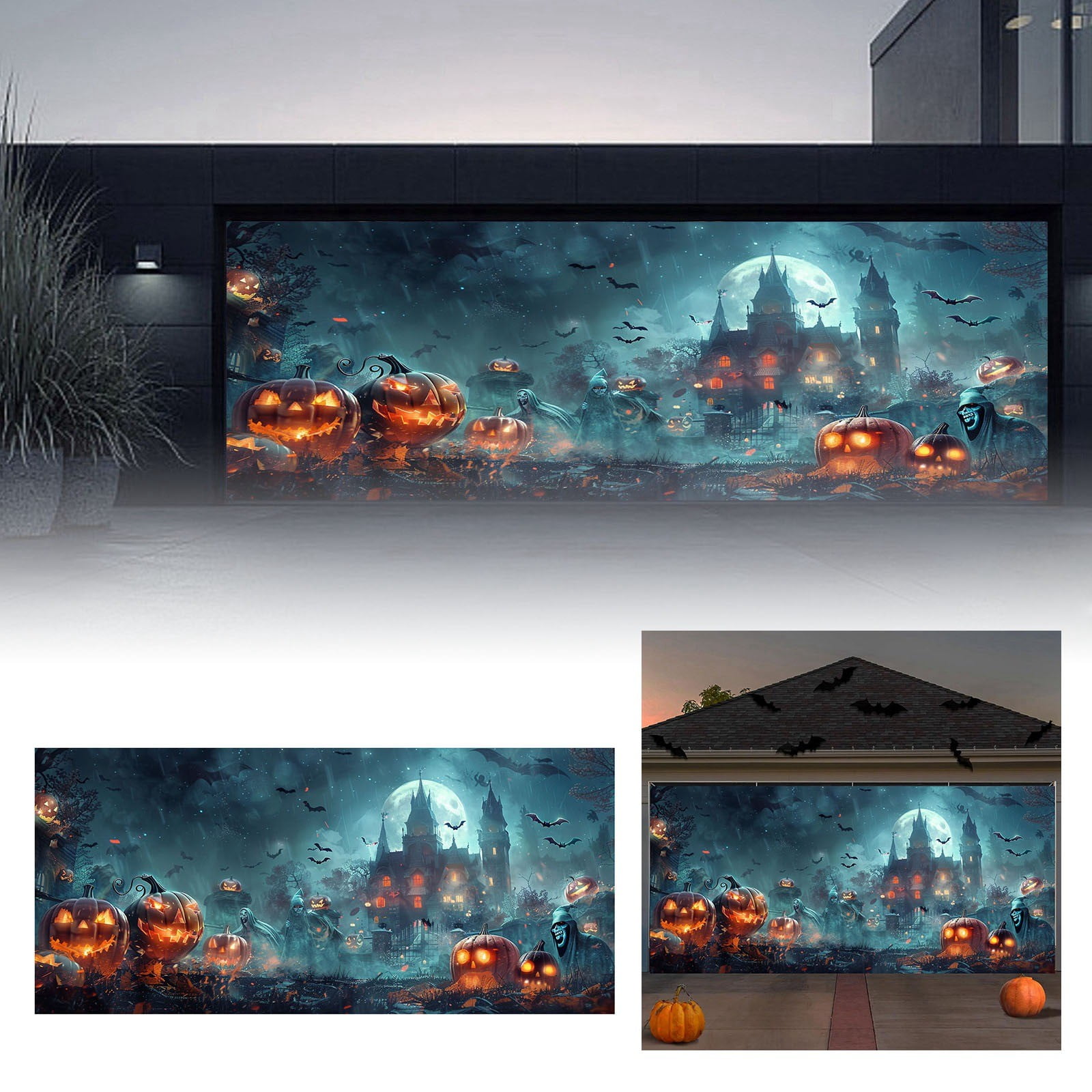 LUODU Linen Flag Banner Telescoping Flagpole with Solar Light Flag Pole