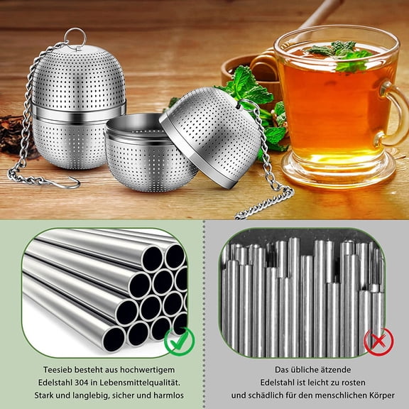LUODU Mesh Stainless Steel Tea Strainers High Quality Tea Strainer with Extended Chain Hook for Tea Leaves and Spices