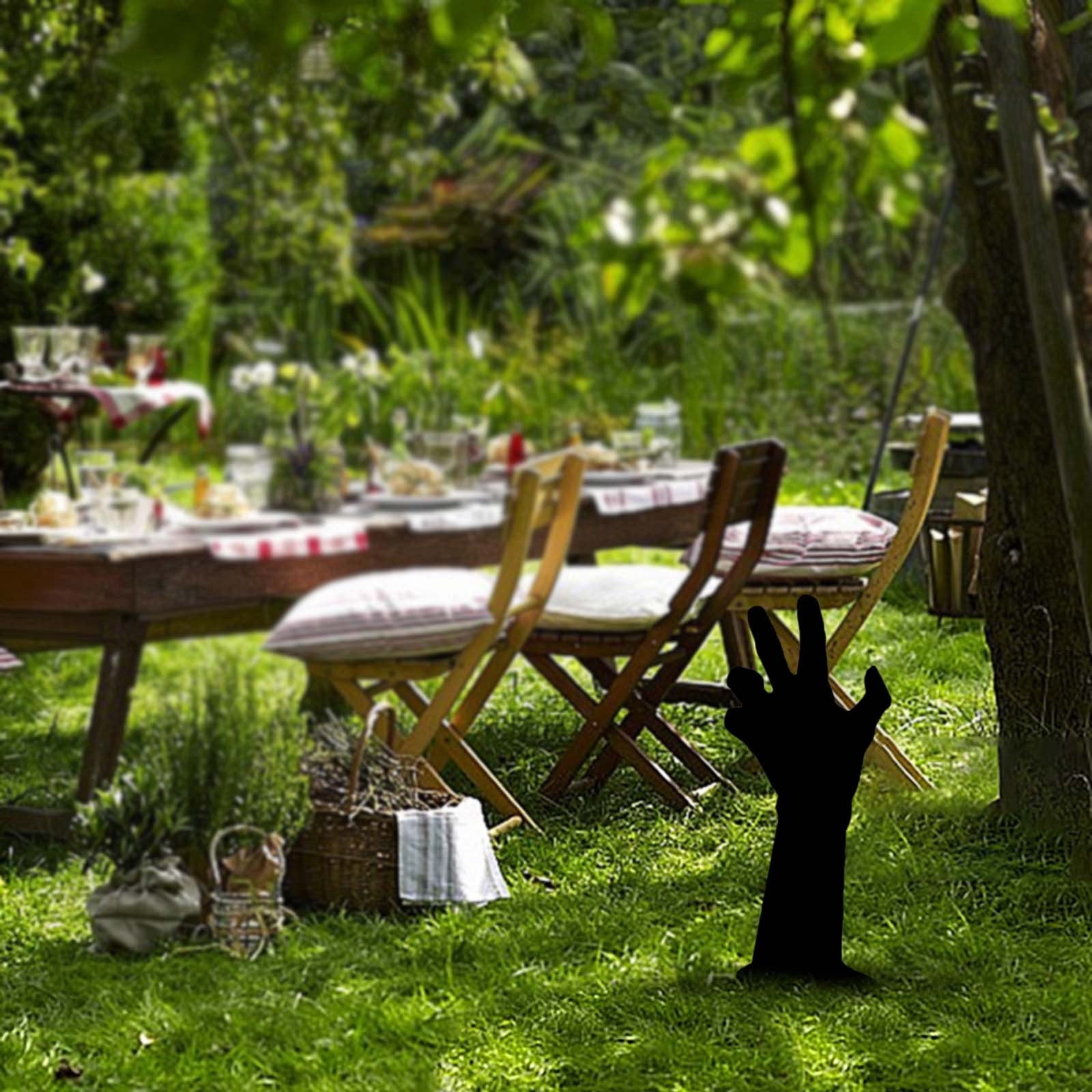 LUODU Metal Ground for Fencing Label Number Signs for Wall Solar