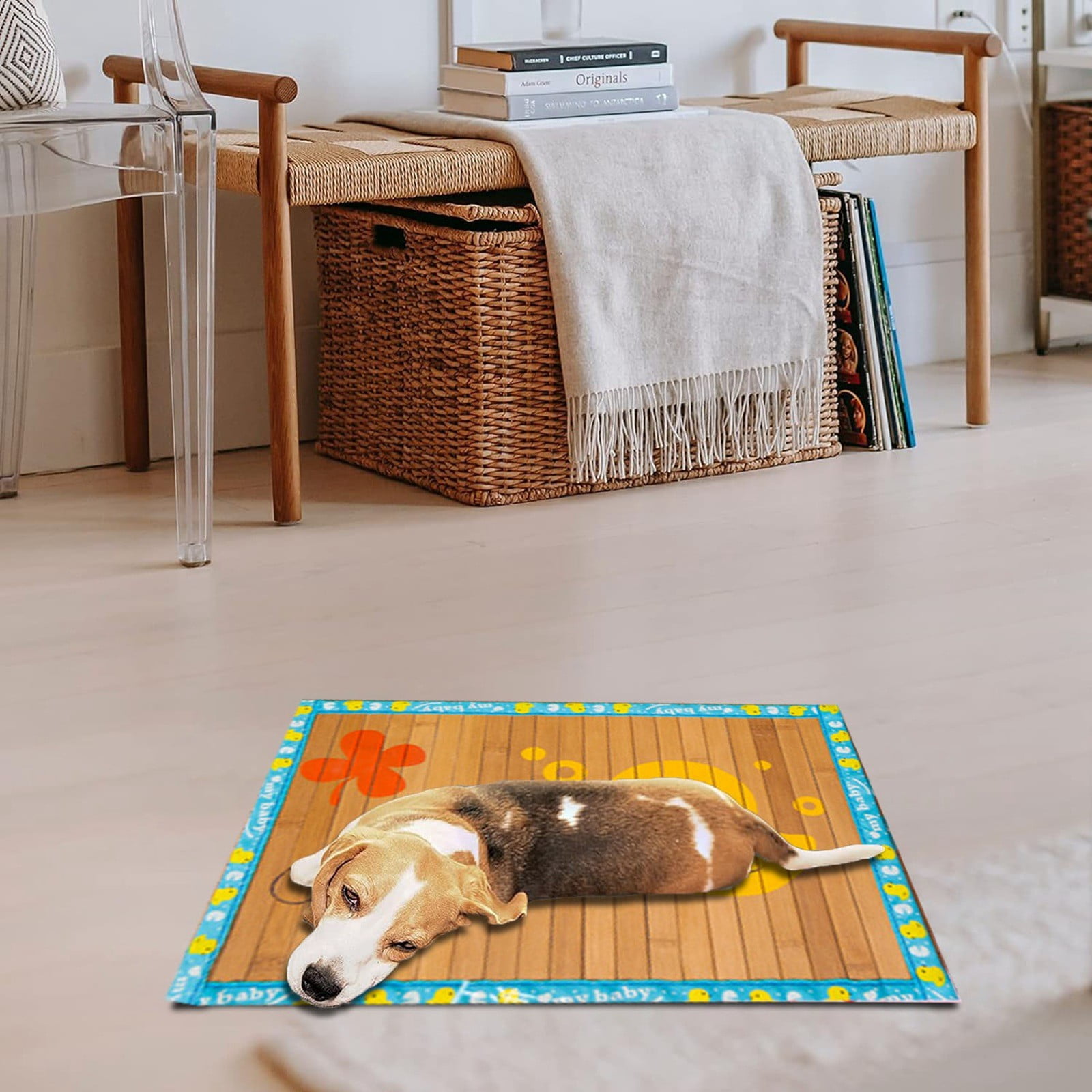 LUODU Pet Cool Bed Pet Mats Durable Dog Crate Mat Dog Cooking Mat Pet