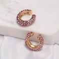 LUODU Small Rose Hoop Earrings Valentines Day Earrings for Girls Small
