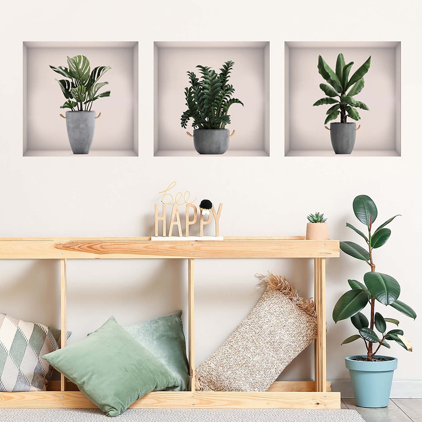 LUODU Stick on Flowers for Wall in The Dark Solar System for Ceiling 3d