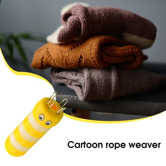 LUODU Sweater Needle Knitting Tool DIY Special ABS Cartoon Rope Weaving Tool Little Bee Rope Weaving Tool