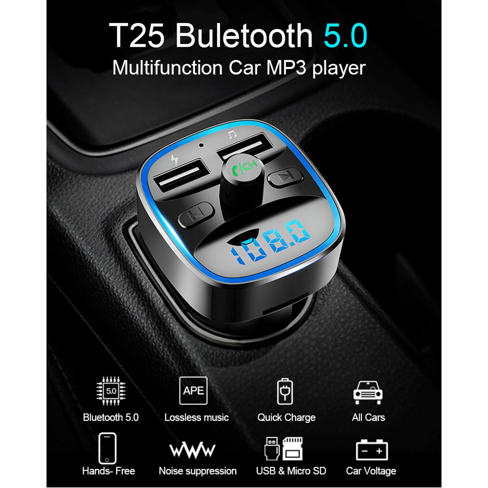 LUODU Tape to Aux Converter Homemade Windshield for Cars Stereo System