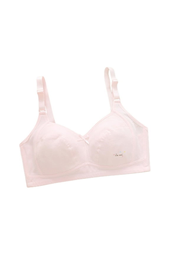 1 PC Teen Girls Seamless Training Bras Adjustable Straps Sports Bras Girl's ComfortFlex Fit Seamless Racerback 8 to 14 Years Girls Bralette 12-16 Years