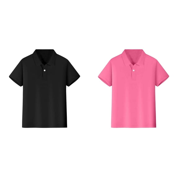 LUOGENLI 2 Pack Boys Shirts 5T-6T Kids Boys Girls Short Sleeve Shirt Button Closure Comfortable & Soft Fabric Boys Shirts Size 5-6 Boys Shirts Size 7 Long Sleeve L