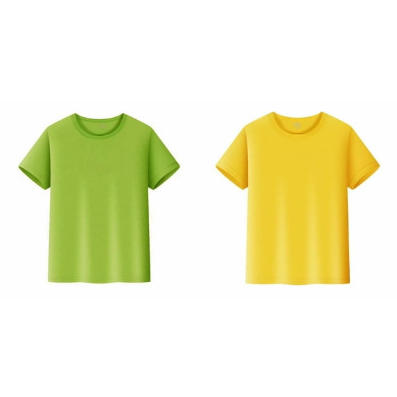LUOGENLI 2 Pack Boys Shirts Size 10-12 Cotton Kids T Shirts Short Sleeve Plain Top Tees Boy & Girl Unisex Toddler Children Crew Neck T Shirt Boys Shirts 5T Long Sleeve 3XL