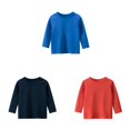 thumbnail image 1 of LUOGENLI 2 Pack Boys Shirts Size 8 Toddler Kids Girls Boys Long Sleeve Basic T Shirt Casual Tees Shirt Tops Solid Color Boys Shirts Size 7/8 Boys Shirts Size 14-16 Cotton 110, 1 of 3