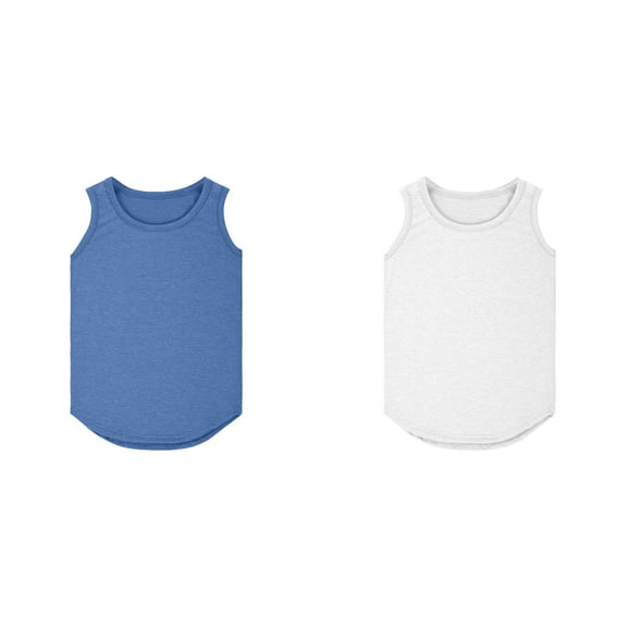 LUOGENLI 2 Pack Girls Tank Tops Kids Summer Crewneck Sleeveless Shirts Dancewear 3 To14 Years Crop Tops for Girls 12-14 120