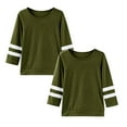 thumbnail image 1 of LUOGENLI 2 Pack T Shirts Shirts for Girls 6-7 Kids Girls Casual Crewneck Tunic Tops Long Sleeve Pullover Sweatshirt Casual Loose Blouse T-Shirt 2Pcs Summer Tops for Girls M, 1 of 8