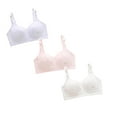 thumbnail image 1 of LUOGENLI 3 PCS Teen Girls Seamless Training Bras Adjustable Straps Sports Bras Girl's ComfortFlex Fit Seamless Racerback 8 to 14 Years Girls Bras Pack 3X M, 1 of 9