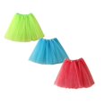 thumbnail image 1 of LUOGENLI 3 Pack Baby Girls Soft Tutu Skirt Toddler Party Carnival Girl Mesh Tutu Soild Dance Princess Skirt Fourth of July Dresses for Girls 8-10 Cute One Size, 1 of 3