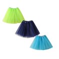 thumbnail image 1 of LUOGENLI 3 Pack Baby Girls Soft Tutu Skirt Toddler Party Carnival Girl Mesh Tutu Soild Dance Princess Skirt Girls Fourth of July Dress Size 14-16 Black One Size, 1 of 3