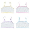 thumbnail image 1 of LUOGENLI 4 Pack Girl Bras Wireless Push Up Crop Top Bra Girls Seamless Sports Bra Training White Bra Camisole Style Lightweight Seaml Girl Bras Push Up Plus Size Girl Bras 34B L, 1 of 4