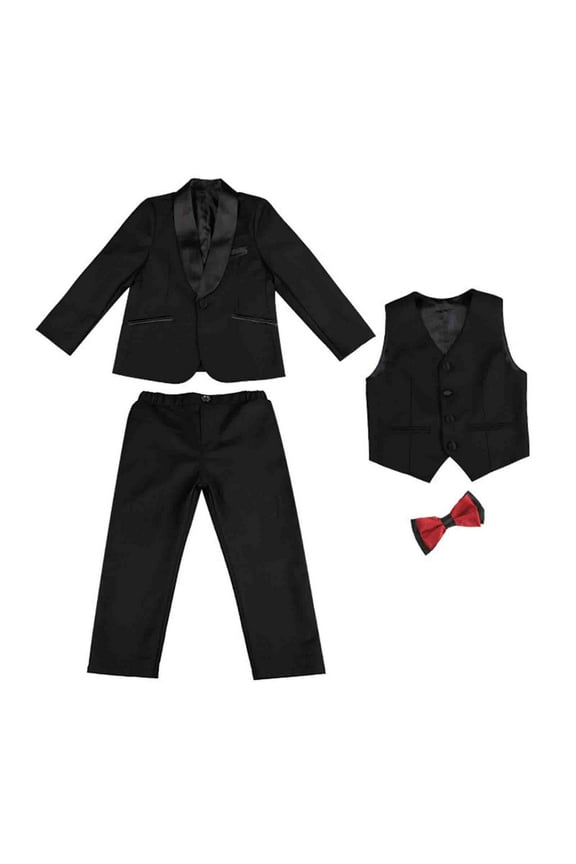 Autumn 4th of July Outfits for Boys Size 7/8 Kids Toddler Baby Boys Spring Summer Cotton Long Sleeve Pants Coat Vest Solid 4Pc Suit Clothes 4th of July Kids Outfits Toddler Boy 7-8 Years