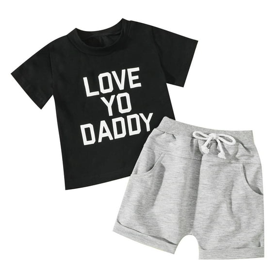 LUOGENLI Autumn Baptism Outfits for Boy Toddler Boys Short Sleeve Easter Bunny Prints T Shirt Tops Shorts Child Kids 2Pc Set Outfits Clothes Baptism Outfits for Boys Black 0-6 Months